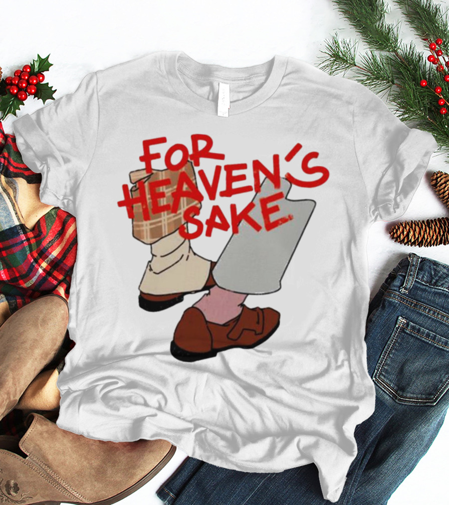 For Heaven's Sake Good Omens Walking Shoes T-Shirt