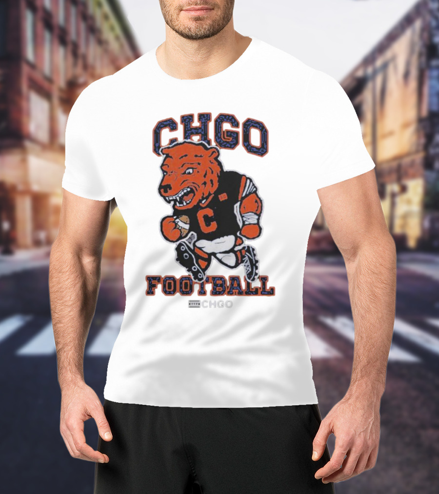 CHGO Football Bear Mascot Chicago Football T-Shirt