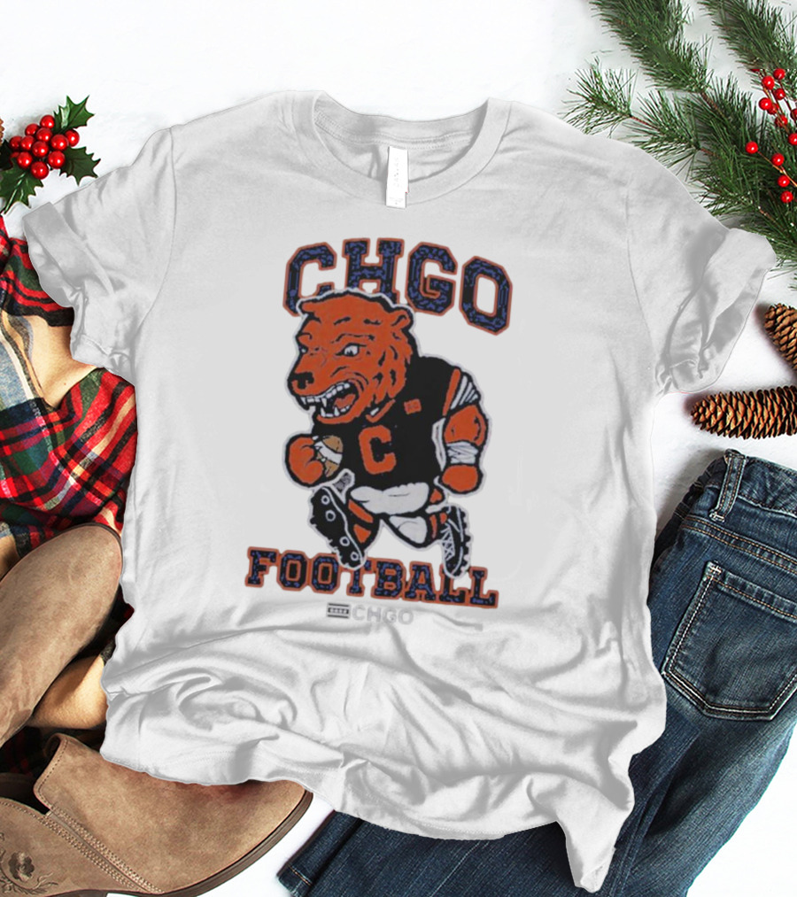 CHGO Football Bear Mascot Chicago Football T-Shirt