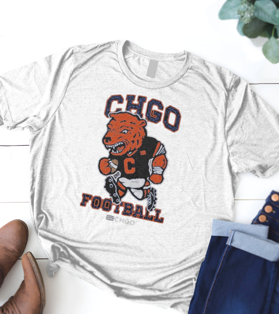 CHGO Football Bear Mascot Chicago Football T-Shirt