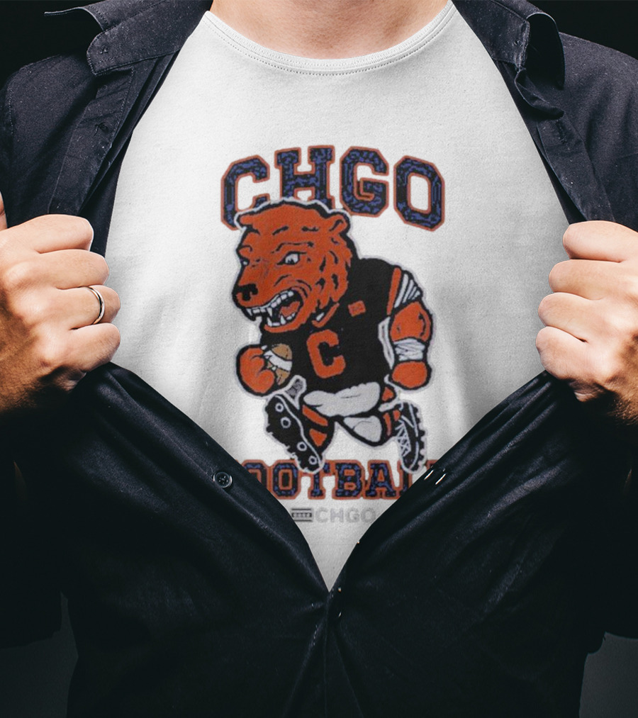 CHGO Football Bear Mascot Chicago Football T-Shirt