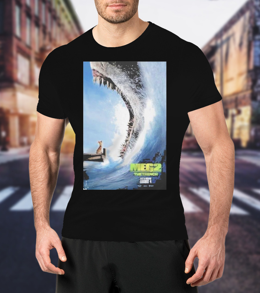 MEG 2 The Trench Shark Image Theater Release August 4 T-Shirt