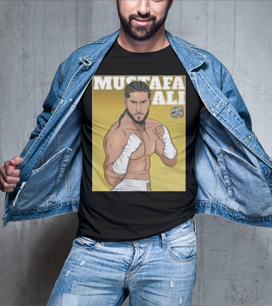 Mustafa Ali Boxer Migs Media T-Shirt