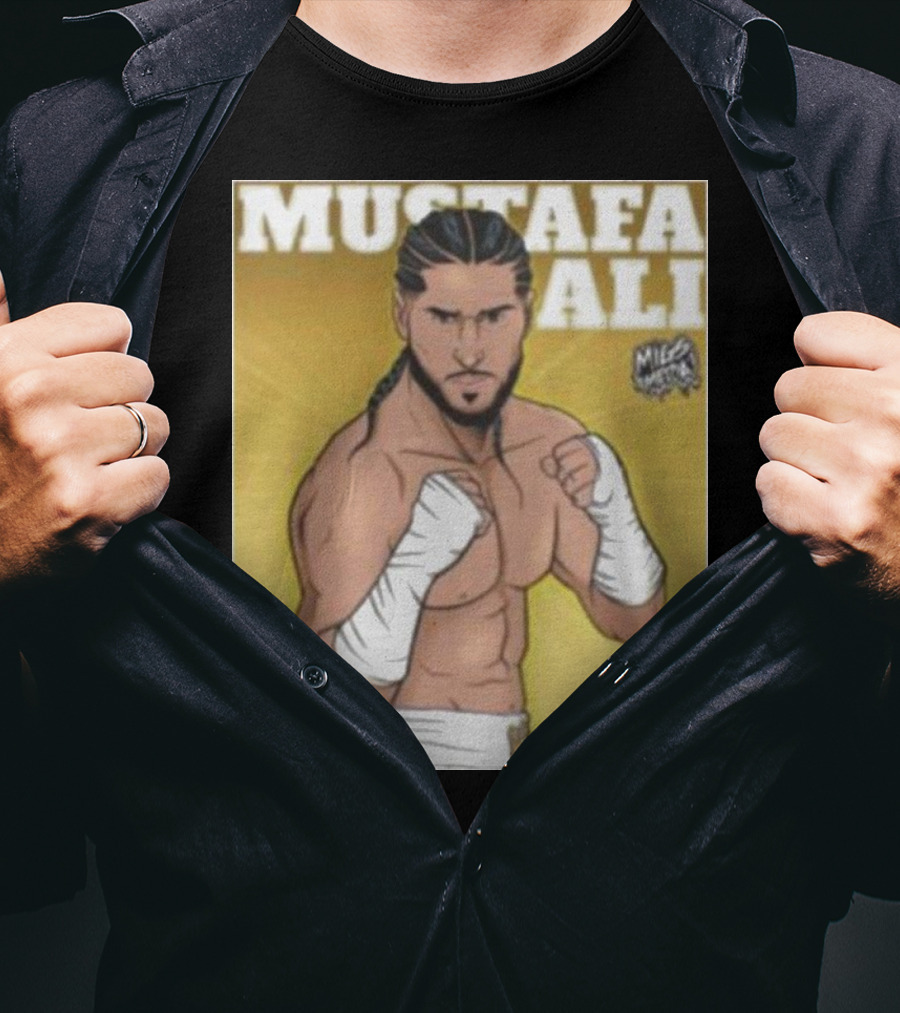 Mustafa Ali Boxer Migs Media T-Shirt