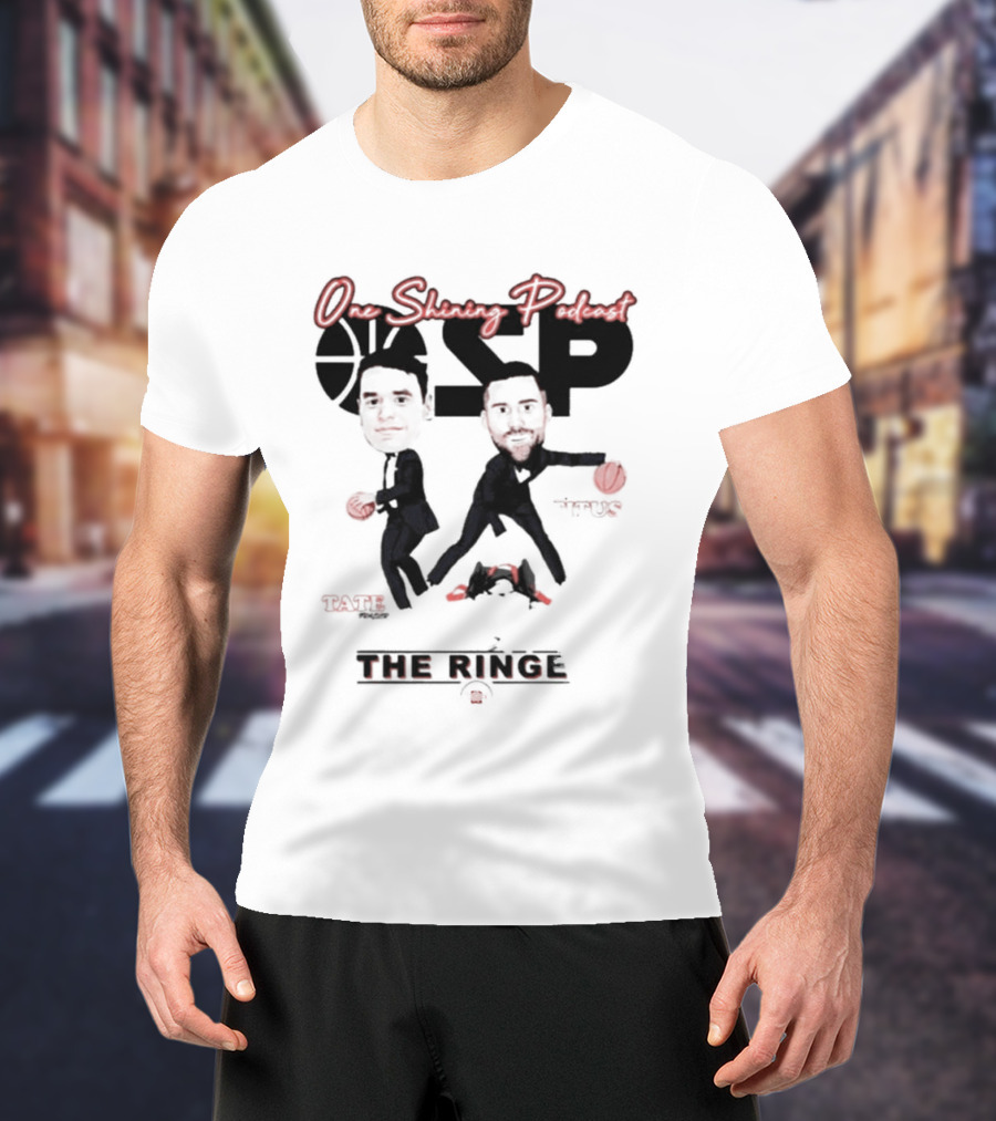 One Shining Podcast OSP Caricature The Ringer T-Shirt