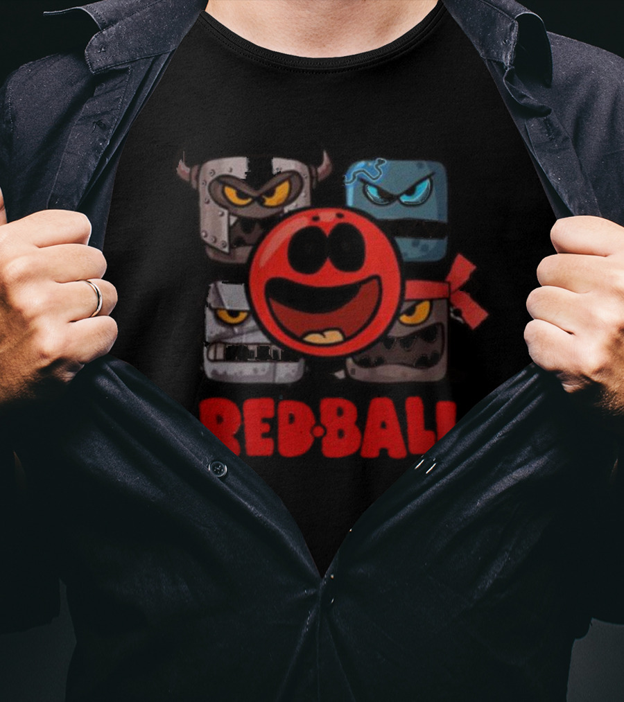 Red Ball 4 Characters And Enemies The Crew T-Shirt
