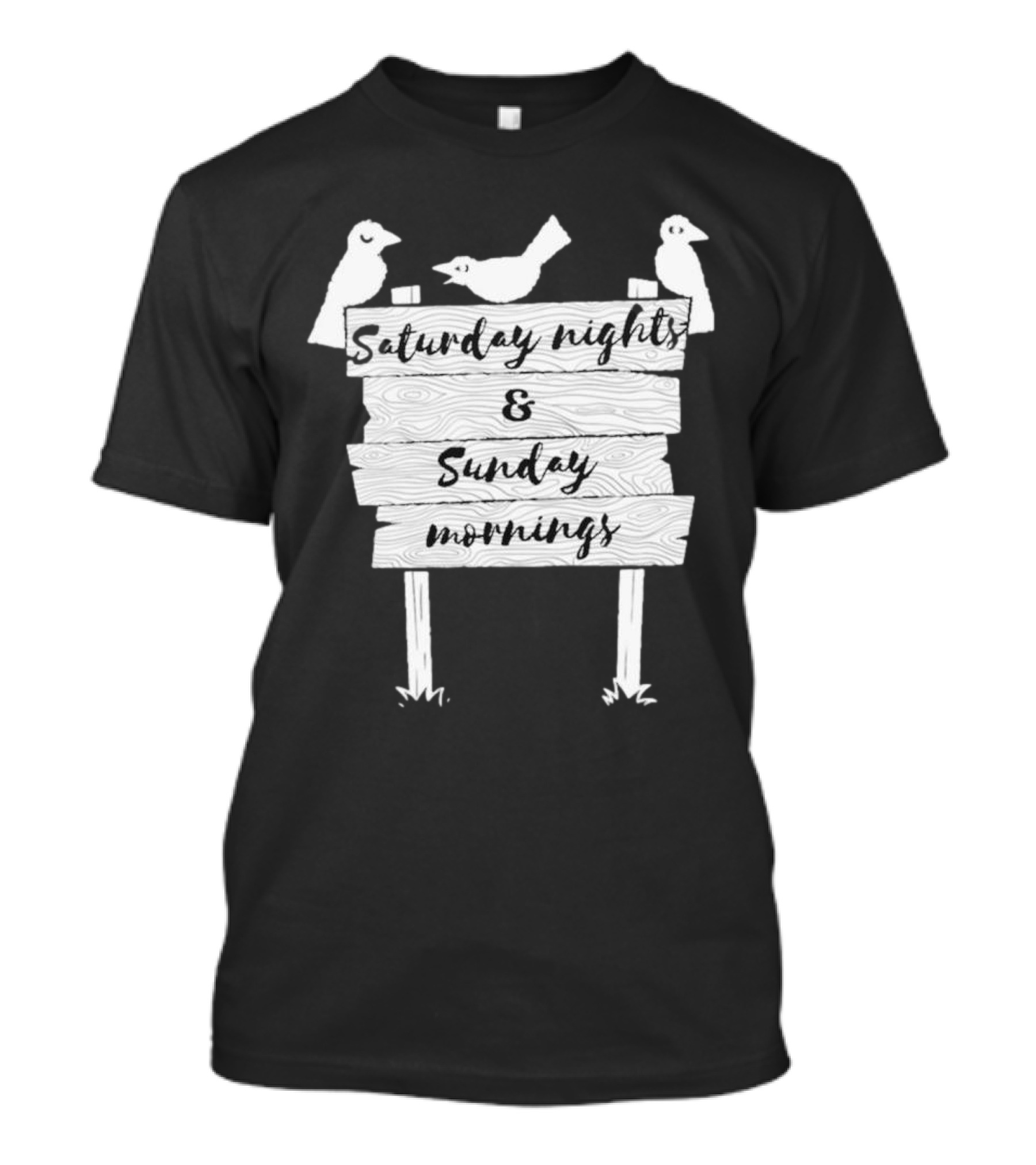 Saturday Nights And Sunday Mornings Counting Crows Band Birds Sign T-Shirt