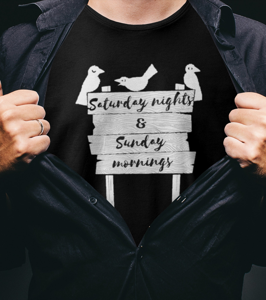 Saturday Nights And Sunday Mornings Counting Crows Band Birds Sign T-Shirt