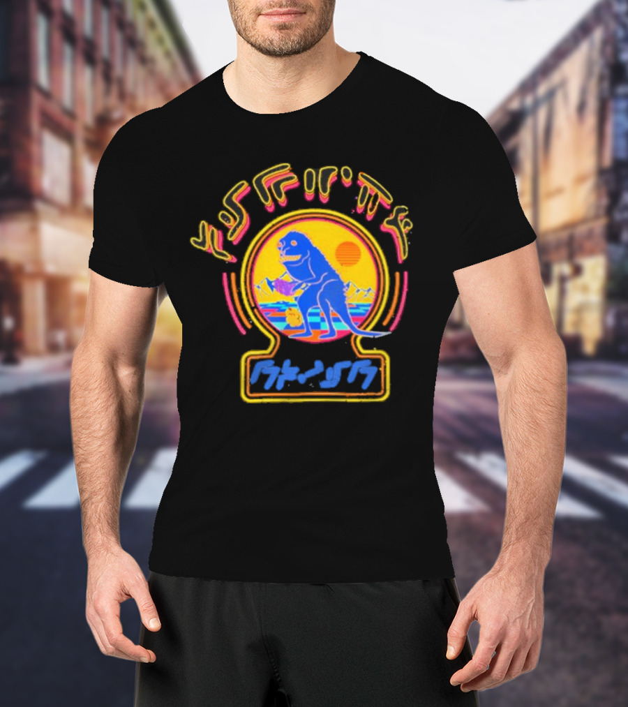 Star Lord Peter Quill Retro Dinosaur Sunset T-Shirt