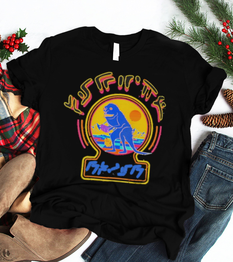 Star Lord Peter Quill Retro Dinosaur Sunset T-Shirt