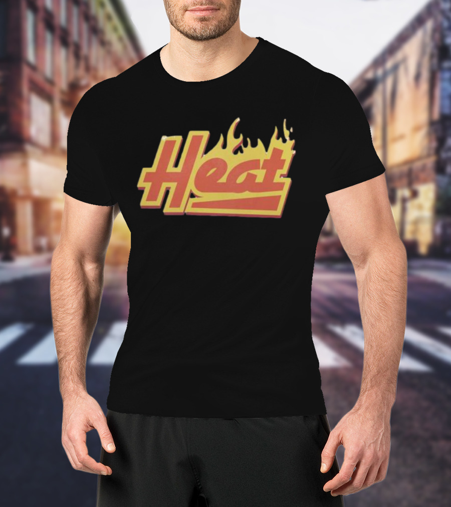 Court Culture Heat Flames Basketball Enthusiast T-Shirt