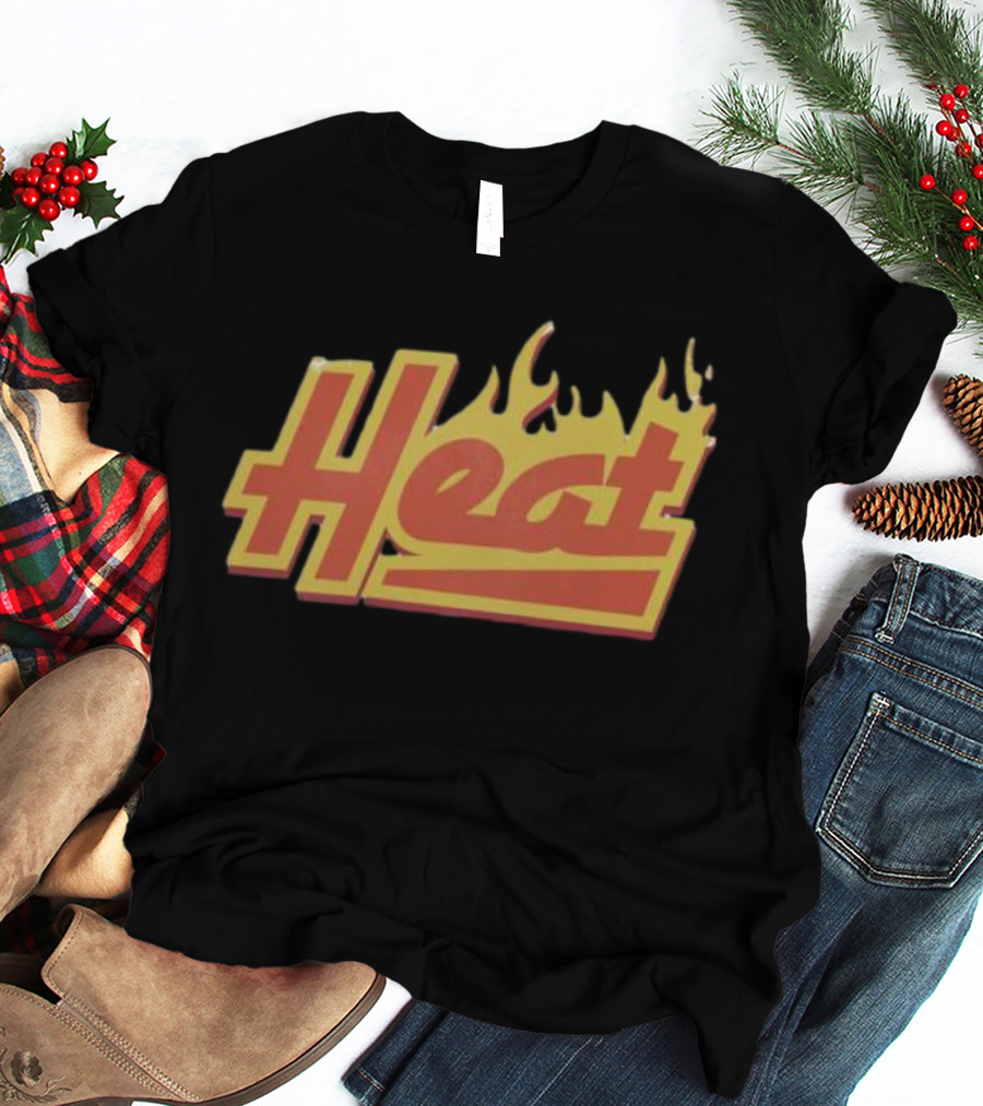 Court Culture Heat Flames Basketball Enthusiast T-Shirt