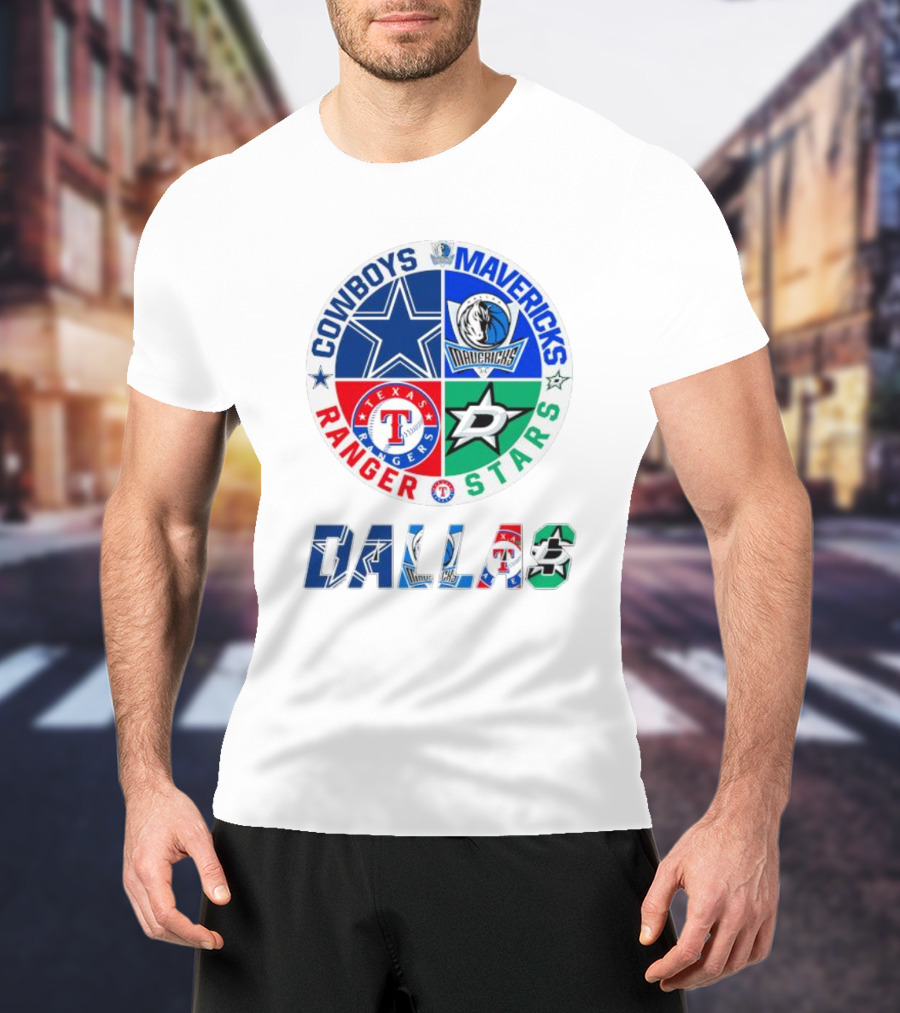 Dallas Cowboys Mavericks Rangers Stars T-Shirt