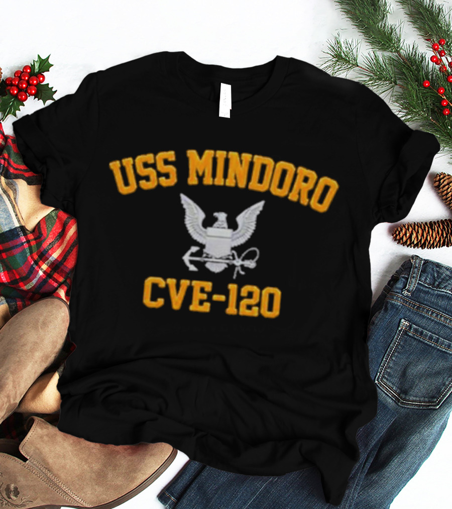 USS Mindoro CVE-120 Eagle And Anchor Emblem T-Shirt