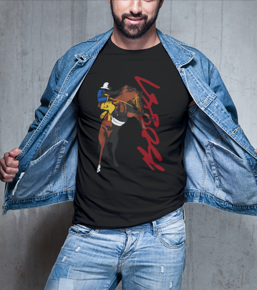 Bossi Cowboy Colorful Rodeo Horse Scene T-Shirt