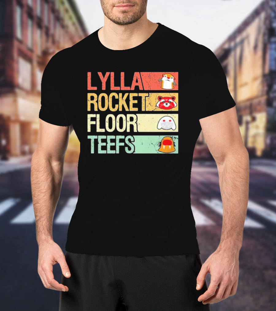 Lylla Rocket Floor Teefs Guardians Icons T-Shirt