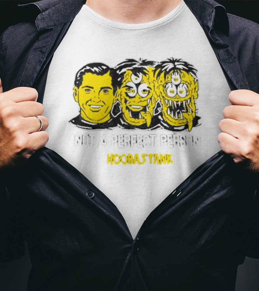 Not A Perfect Person Hoobastank Yellow Faces T-Shirt