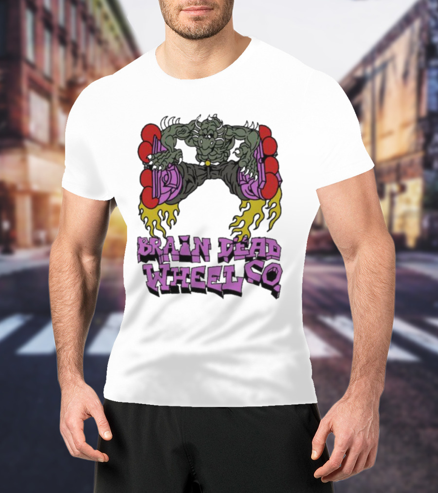 Brain Dead Wheel Co Dragon Skater T-Shirt