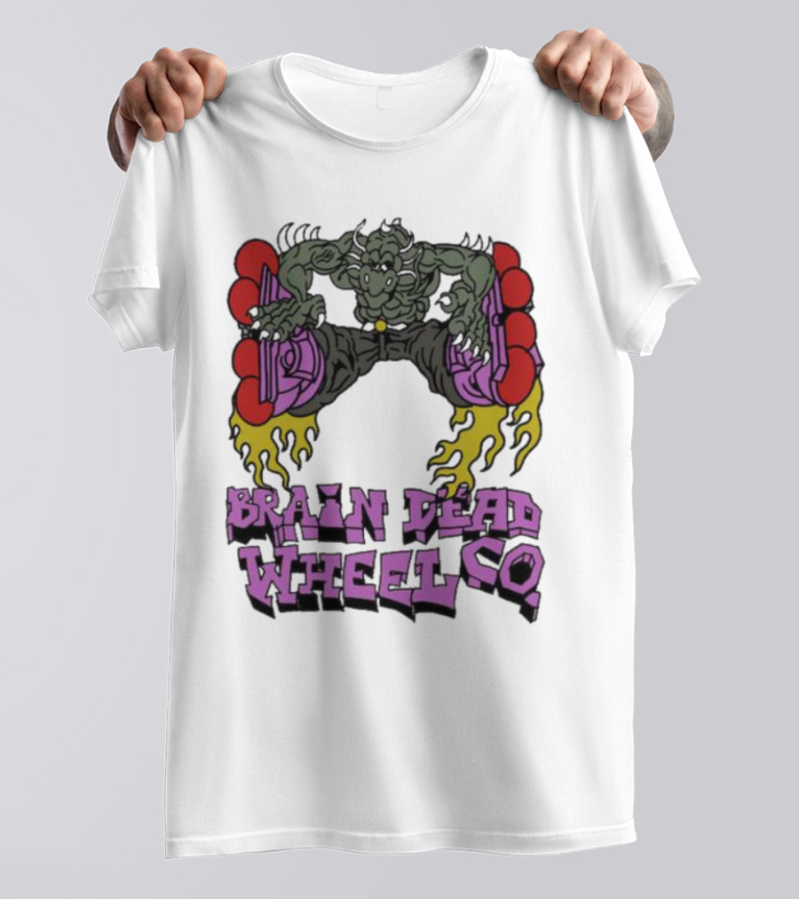 Brain Dead Wheel Co Dragon Skater T-Shirt