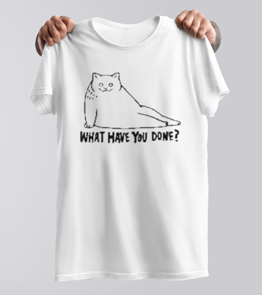 Cat What Have You Done Sketch T-Shirt