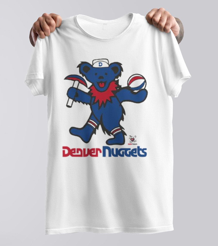 Denver Nuggets Grateful Dead Dancing Bear Basketball Axe T-Shirt