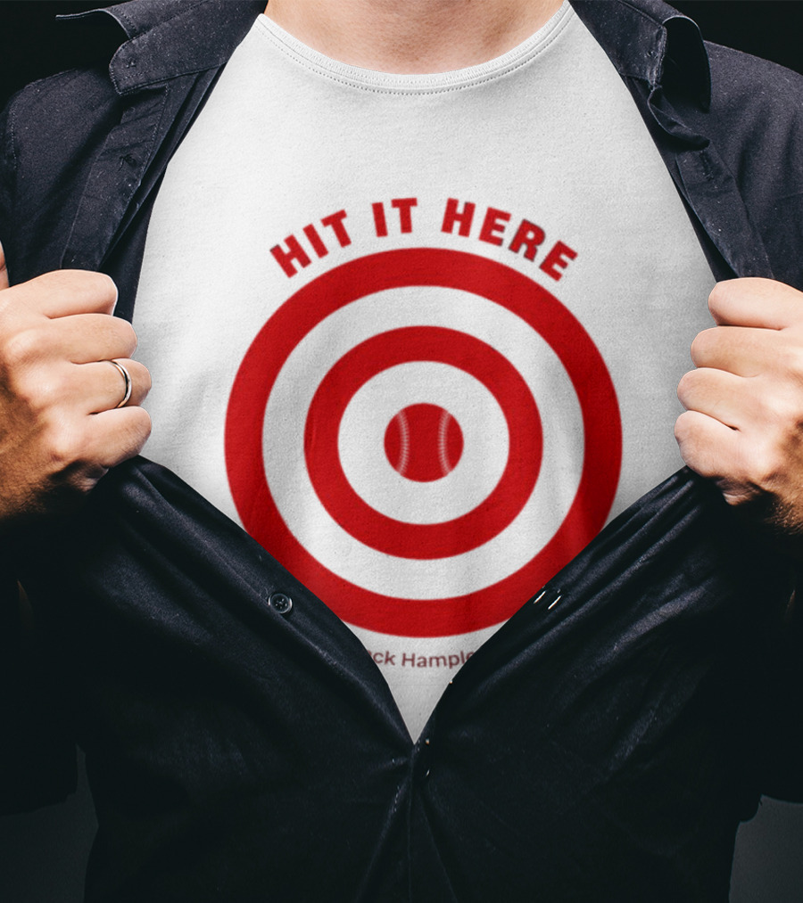 Hit It Here Make Zack Hample Jealous Baseball Target T-Shirt