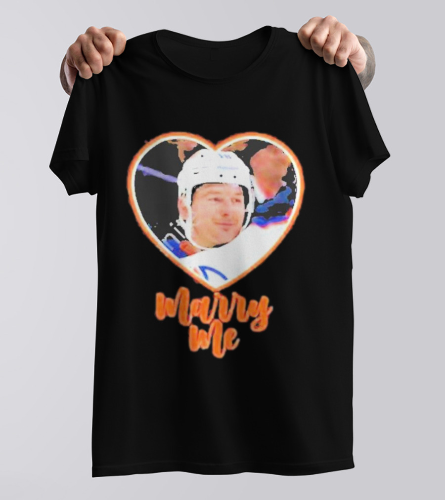 Zach Hyman Heart Shape Marry Me T-Shirt