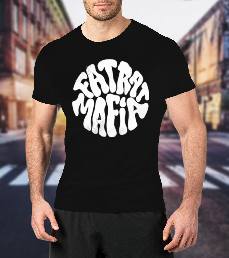 Fat Rat Mafia Retro Psychedelic Font T-Shirt