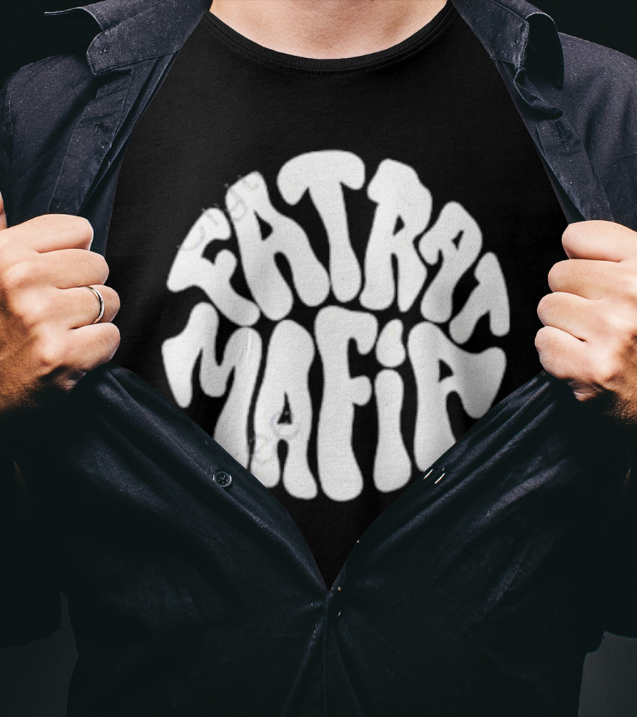 Fat Rat Mafia Retro Psychedelic Font T-Shirt