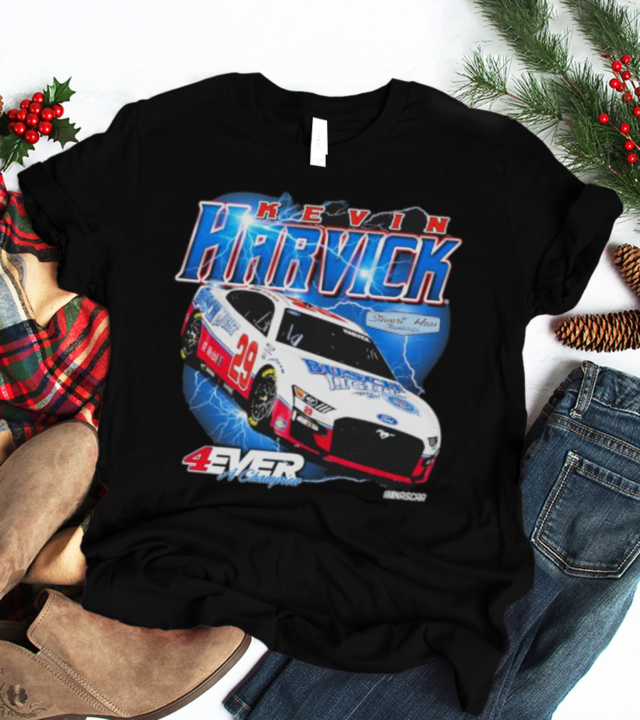Kevin Harvick 4Ever A Champion Stewart-Haas Racing NASCAR Lightning Car T-Shirt