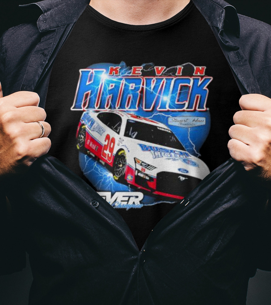 Kevin Harvick 4Ever A Champion Stewart-Haas Racing NASCAR Lightning Car T-Shirt