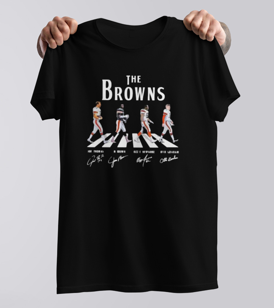 The Browns Joe Thomas A Brown Ozzie Newsome Otto Graham Abbey Road T-Shirt