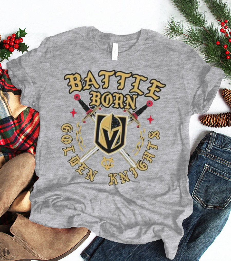 Battle Born Vegas Golden Knights Swords T-Shirt