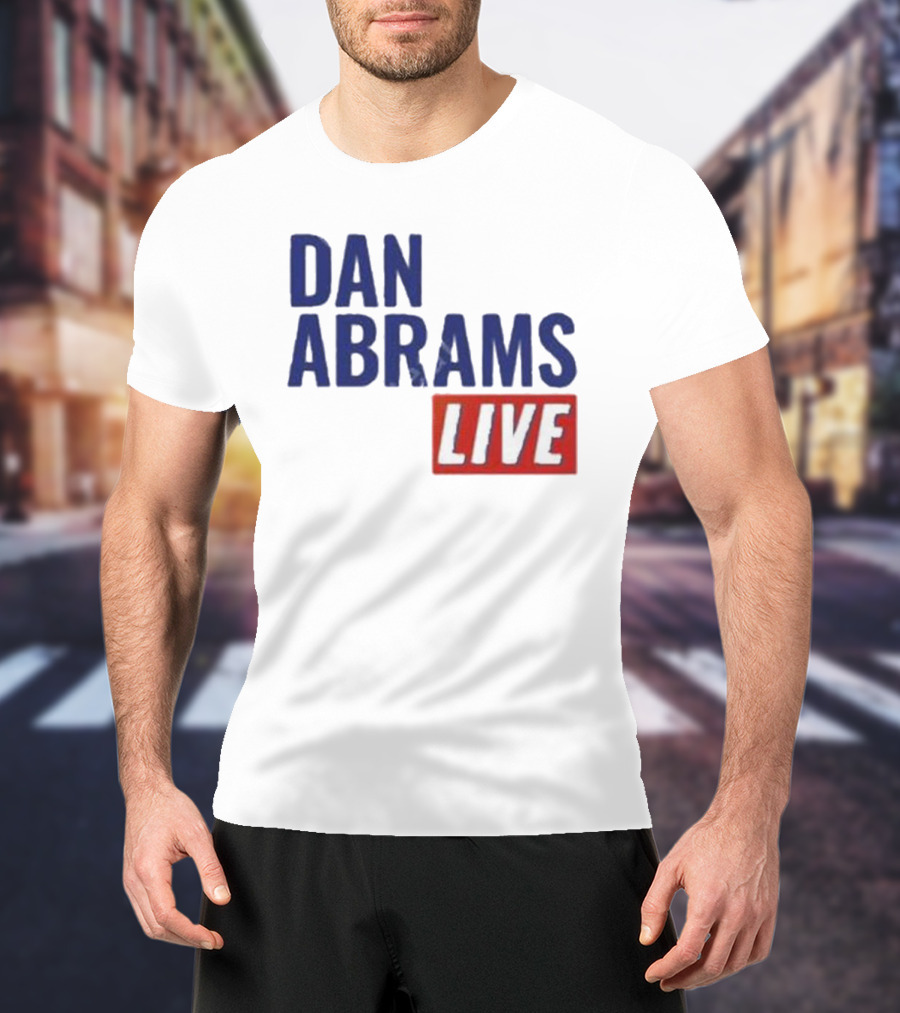 Dan Abrams Live Show Bold Text Red And Blue T-Shirt