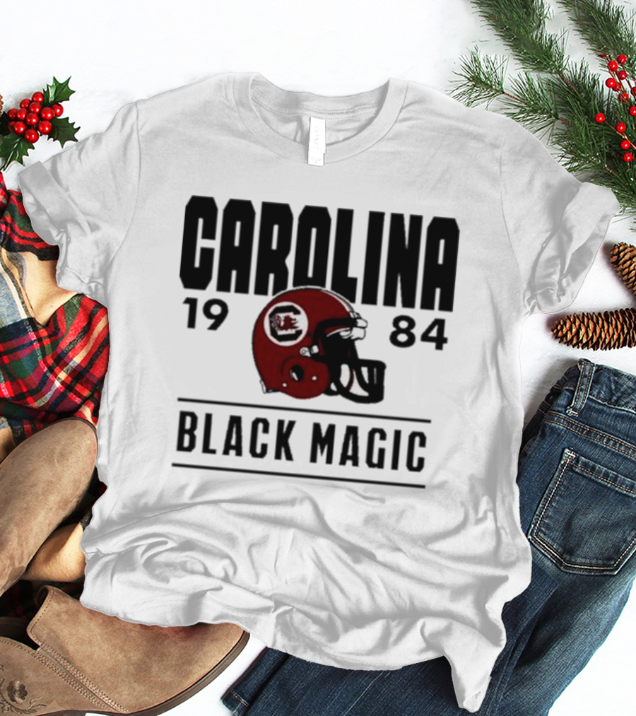 Carolina 1984 Black Magic Football Helmet T-Shirt