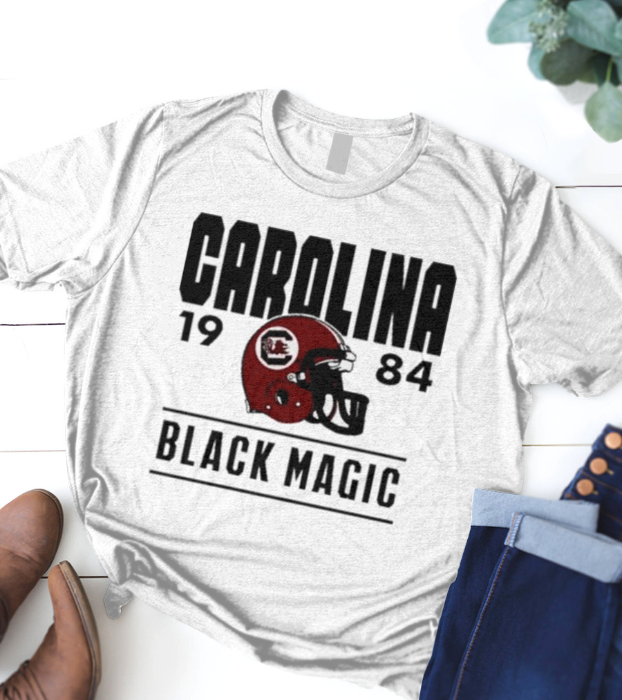 Carolina 1984 Black Magic Football Helmet T-Shirt