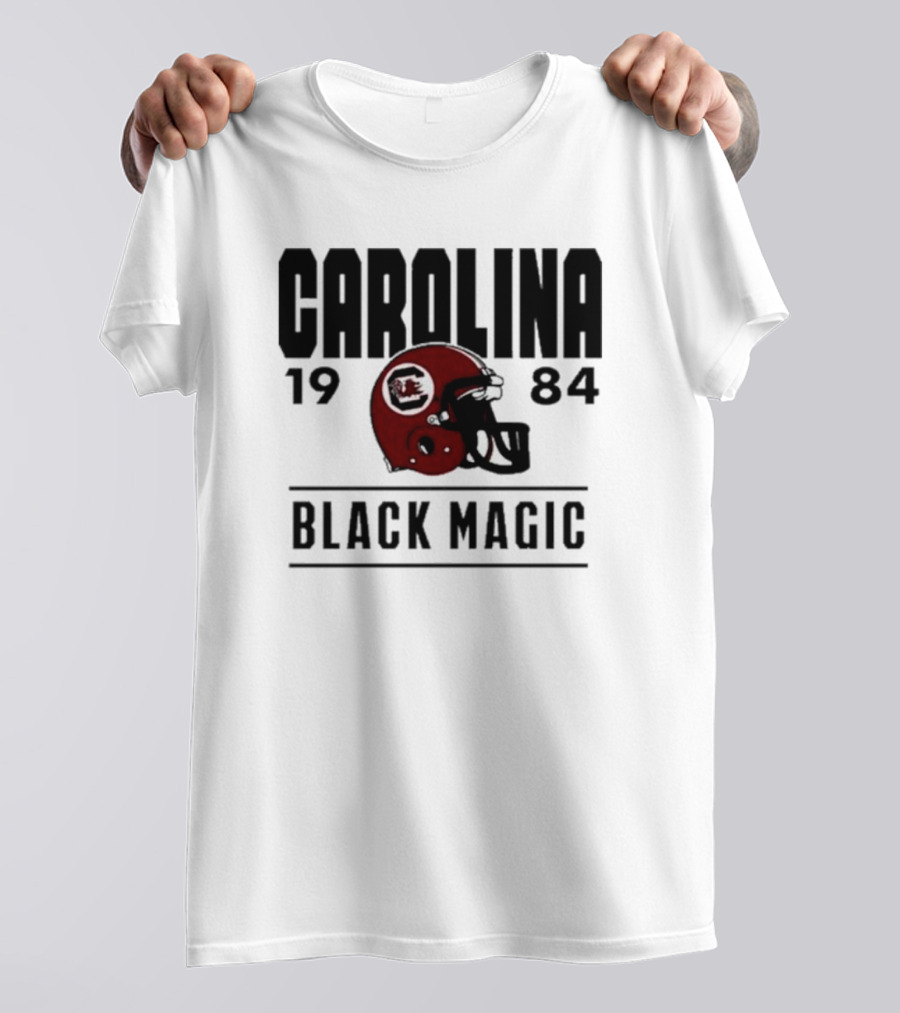 Carolina 1984 Black Magic Football Helmet T-Shirt