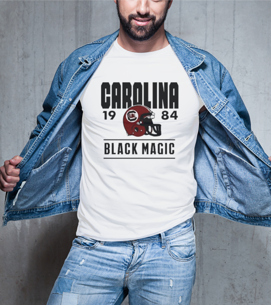 Carolina 1984 Black Magic Football Helmet T-Shirt