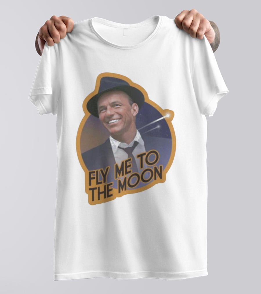 Frank Sinatra Fly Me To The Moon Vintage Iconic Singer T-Shirt