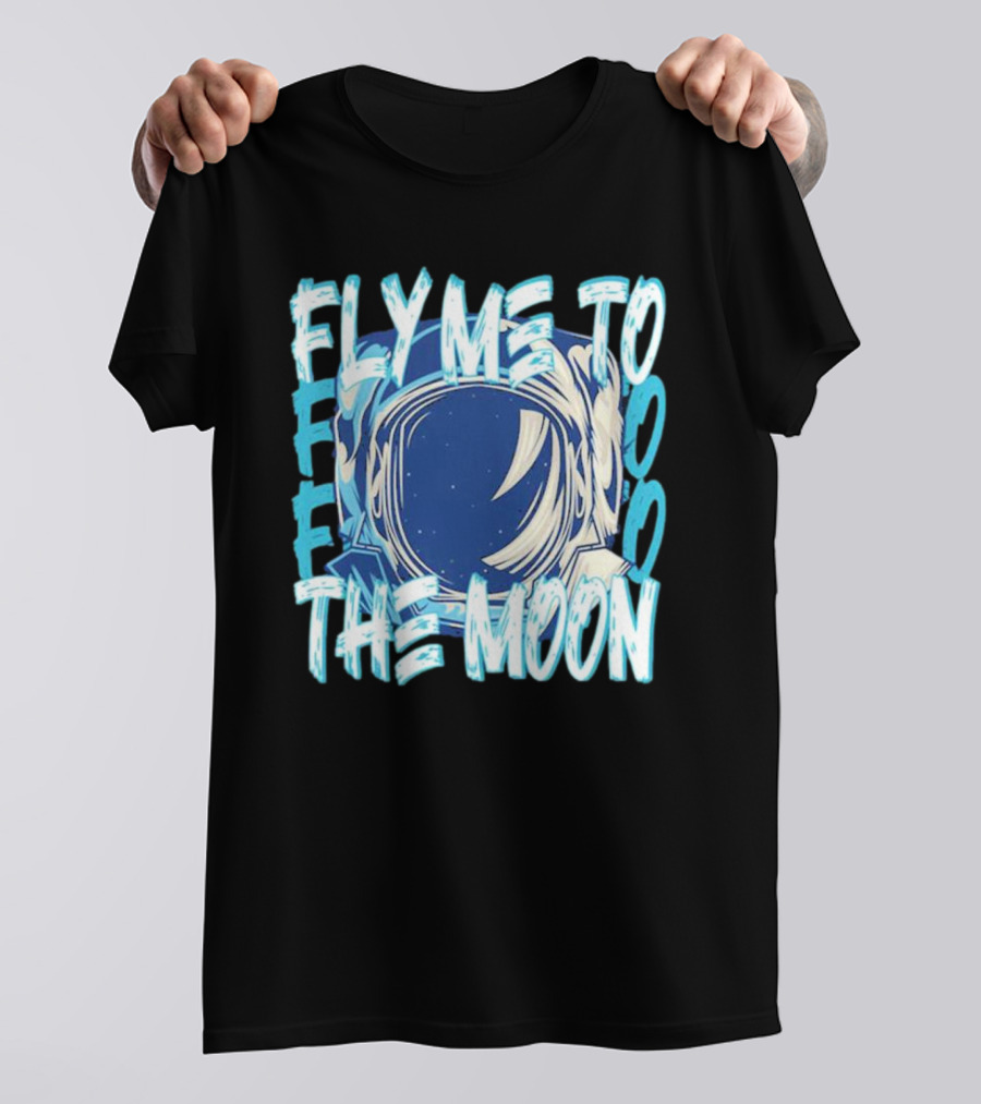 Fly Me To The Moon Astronaut Helmet Sky Stars T-Shirt
