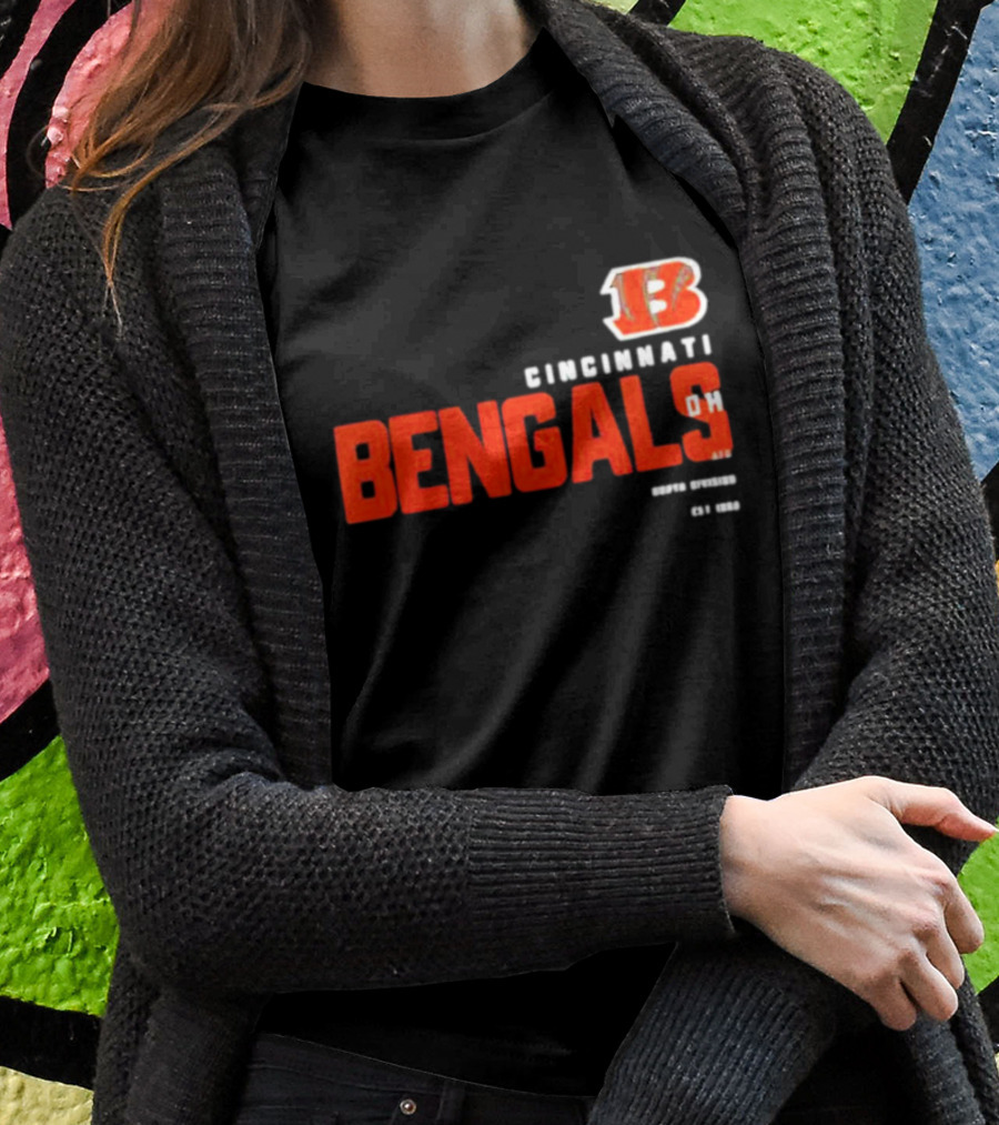 Cincinnati Bengals 13 Ohio Est 1968 Sports Team Tri-Blend T-Shirt
