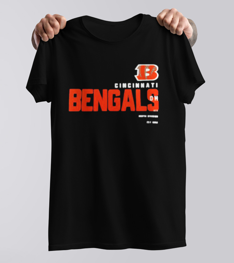 Cincinnati Bengals 13 Ohio Est 1968 Sports Team Tri-Blend T-Shirt
