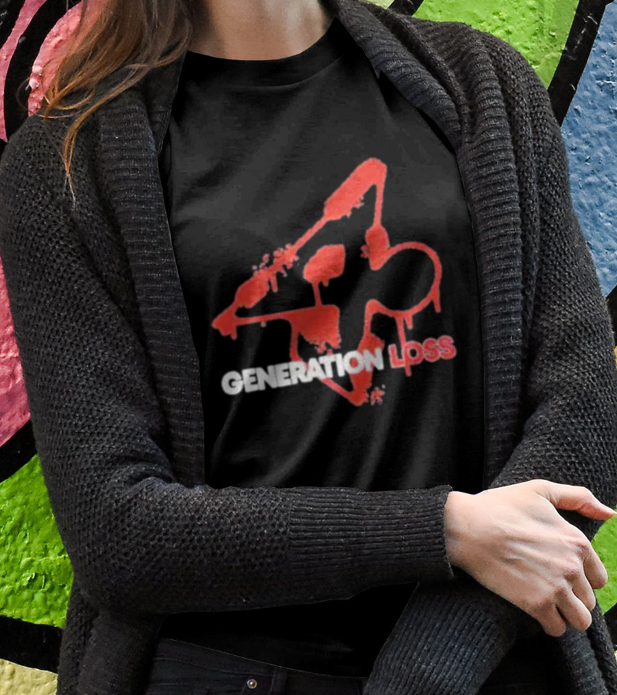 Generation Loss Red Glitch Dripping T-Shirt