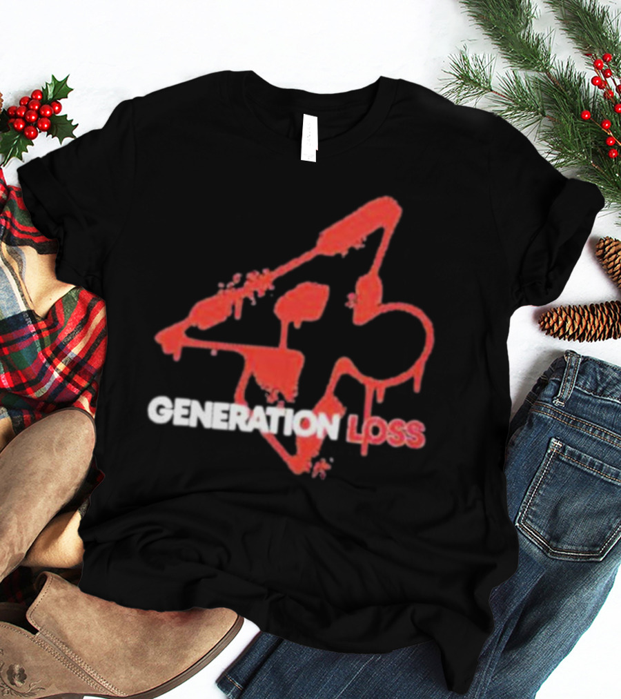 Generation Loss Red Glitch Dripping T-Shirt