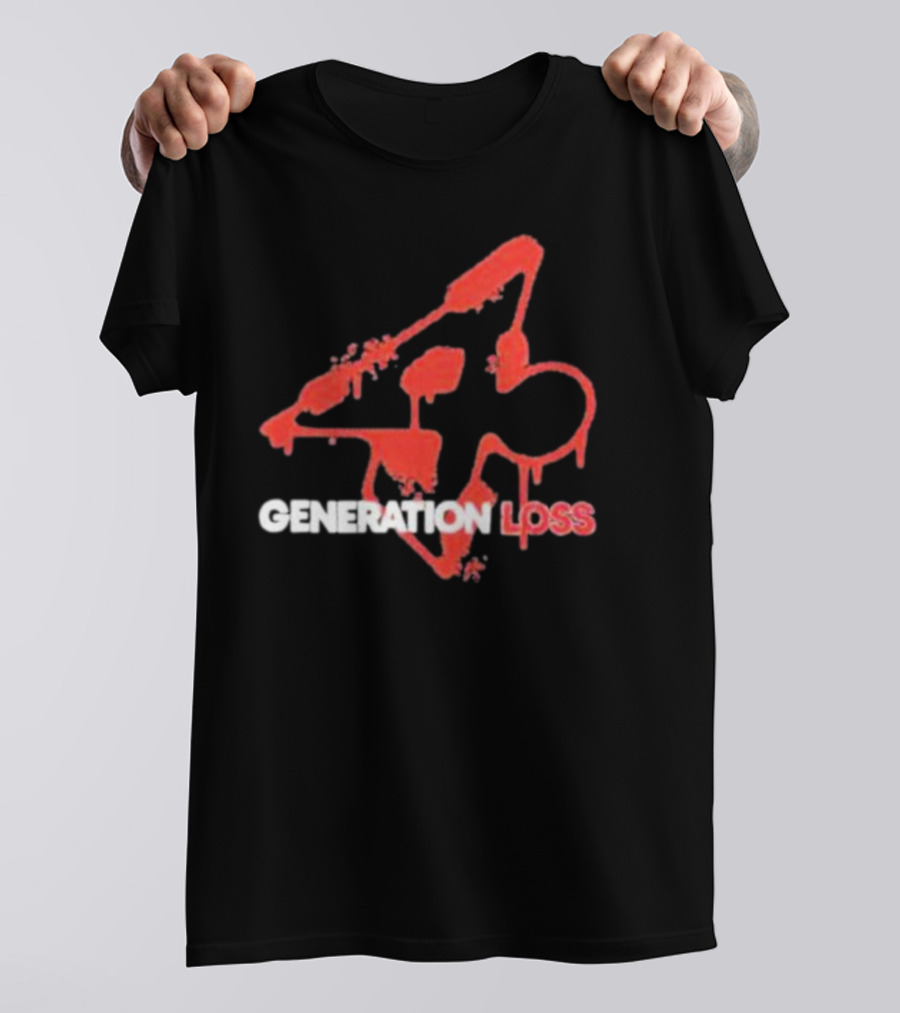 Generation Loss Red Glitch Dripping T-Shirt