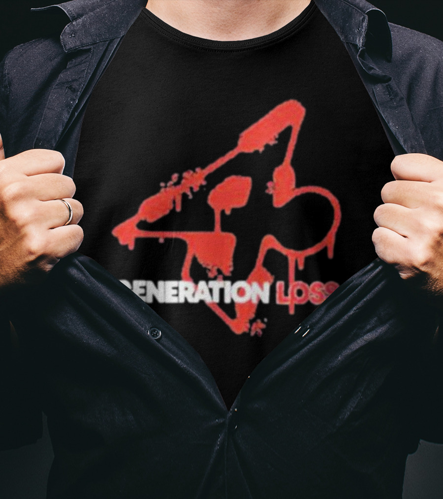 Generation Loss Red Glitch Dripping T-Shirt