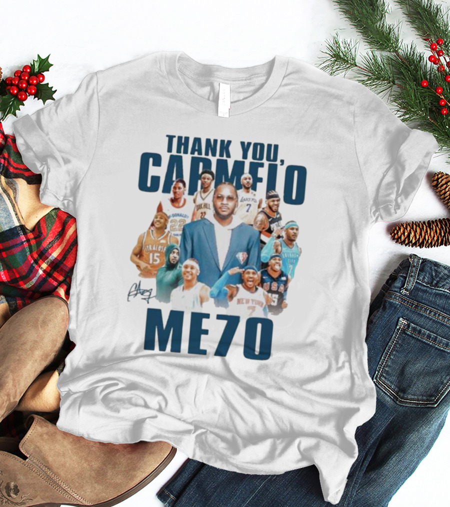 Thank You Carmelo Me70 Signature Basketball Journey T-Shirt
