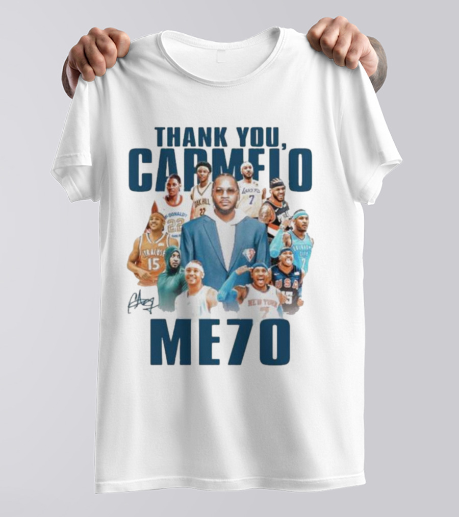 Thank You Carmelo Me70 Signature Basketball Journey T-Shirt