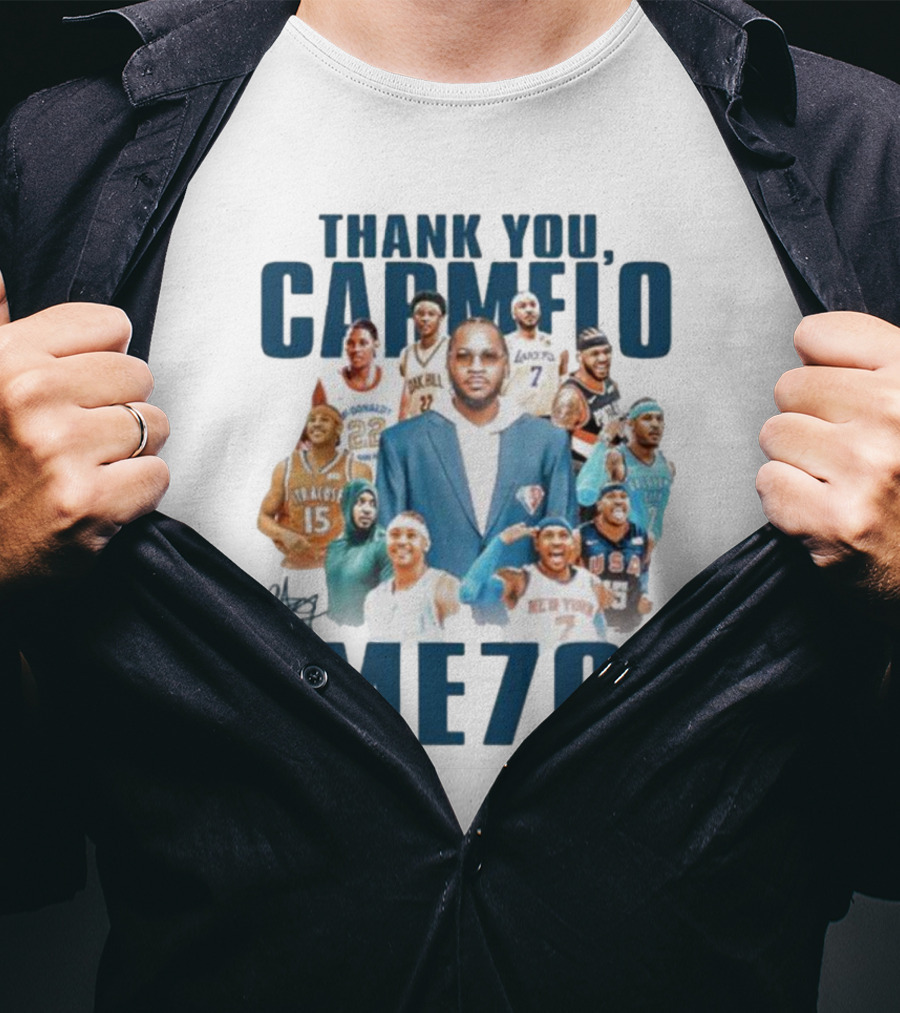 Thank You Carmelo Me70 Signature Basketball Journey T-Shirt