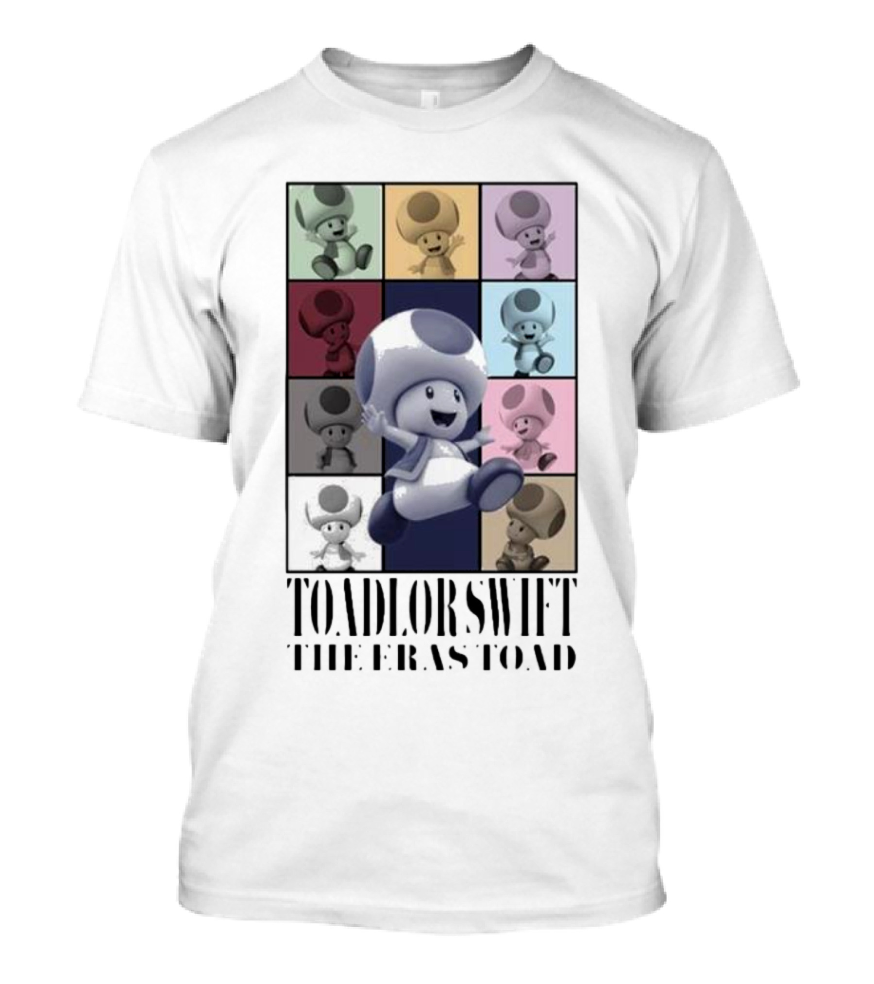 Toadlor Swift The Eras Toad Multicolor Pop Art Toad T-Shirt